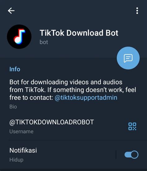 Nama Bot Telegram untuk Download Video TikTok Tanpa Watermark