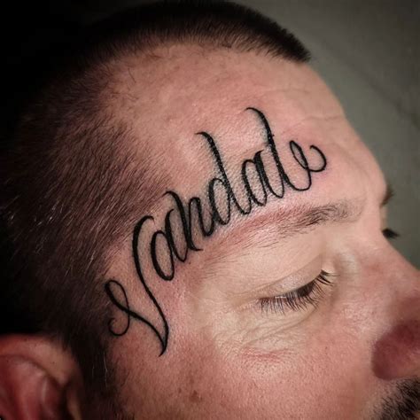 Name On Face Tattoo