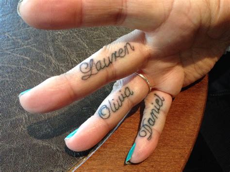 Name Tattoo On Finger
