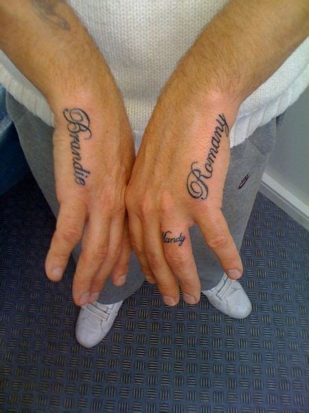 Name Tattoos On Hand