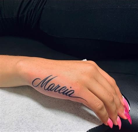 Name Tattoos On The Hand