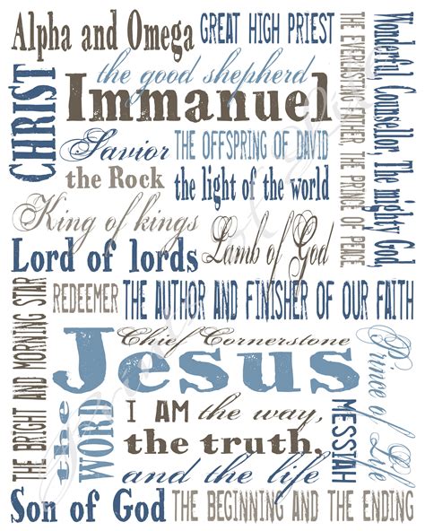 Names Of Christ Printable