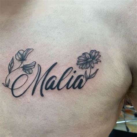 Names Tattooed On Chest