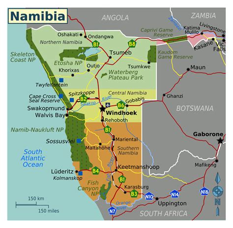 Namibia On A Map
