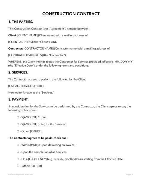 Nanny Contract example | Templates at allbusinesstemplates.com
