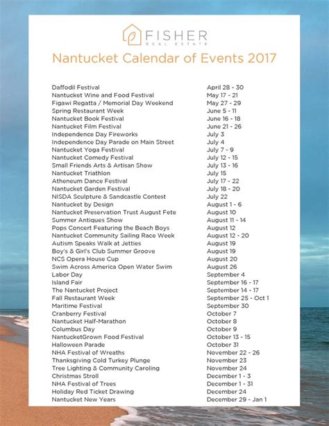 Nantucket Calendar Of Events