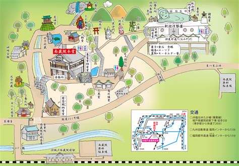 Nanzoin Temple complex map layout