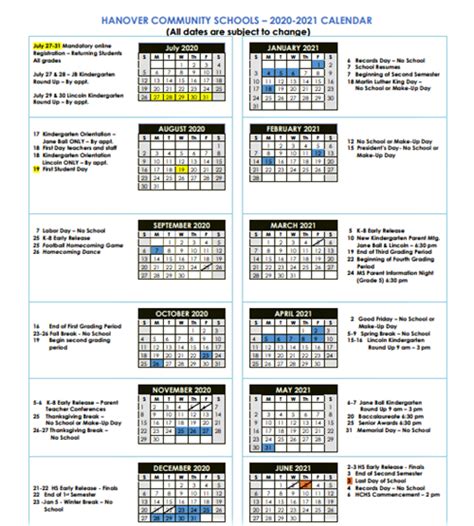 Naperville Central Calendar