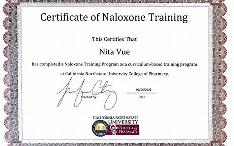 Narcan Certification on Resume