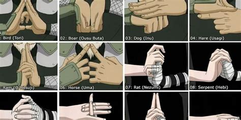 Naruto Hand Signs And Jutsu