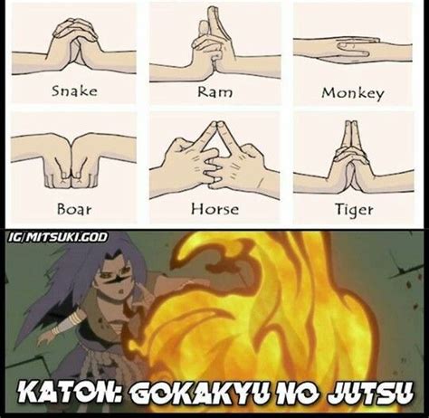 Naruto Jutsu Hand Signs