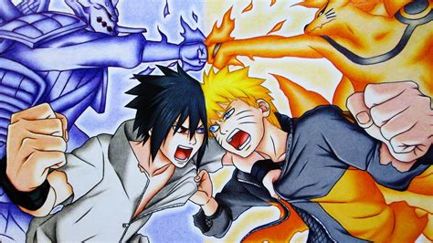 Naruto Vs Sasuke Drawings