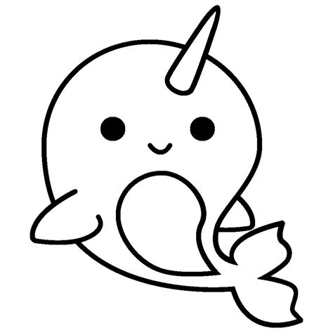 Narwhal Coloring Pages Printable