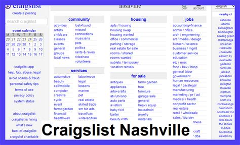 Nashville Craigslist Services Find Local Professionals