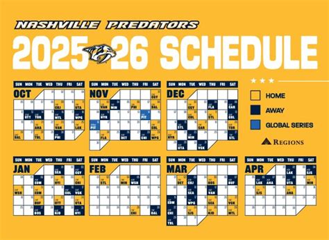 Nashville Predators Schedule Now in an easier to read format! Predators