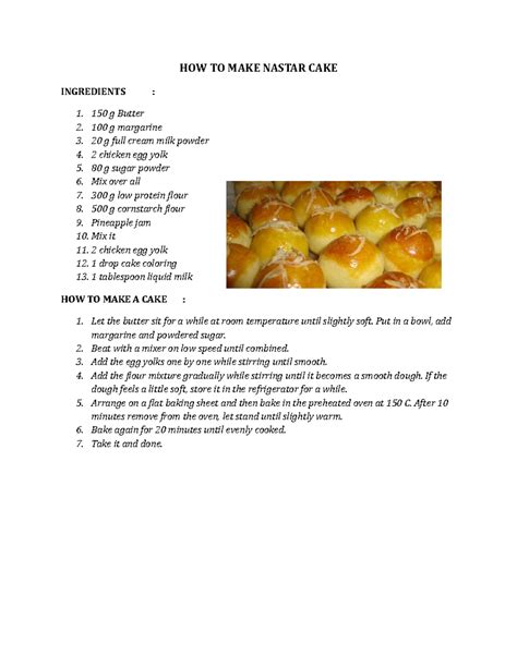 Nastar ubi ingredients