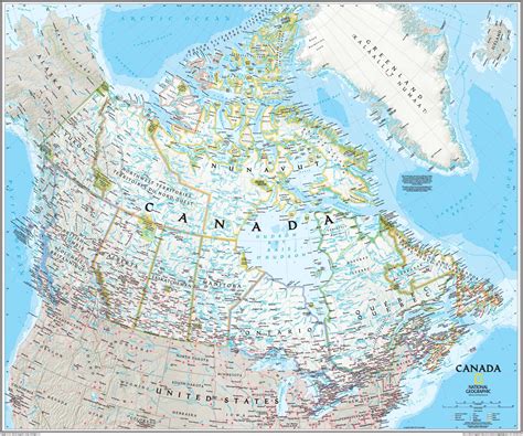 National Geographic Countries map Canada
