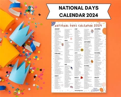 National Month Calendar 2024