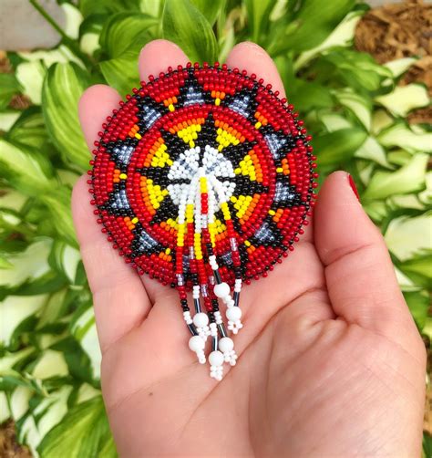 Native American Beadwork Hair Barrette Signed By Nancy Presctt Etsy