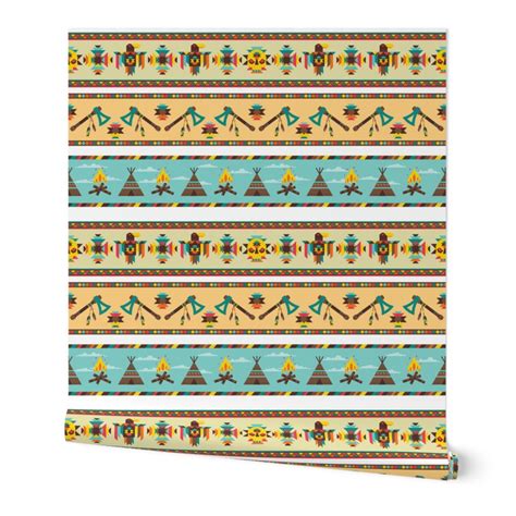Bringing the Wild Spirit of Native American Tradition into Your Home through Stunning Wallpaper Border Designs