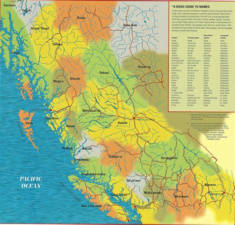 BC First Nations Traditional Territory Map BC Artifacts Mobile Museum