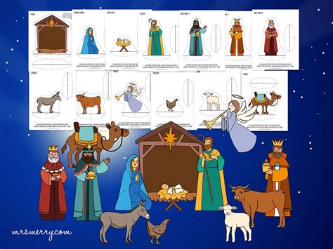 Nativity Scene Cutouts Printables
