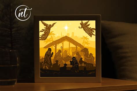 Illuminate the Festive Season with a Mesmerizing Nativity Shadow Box SVG Design