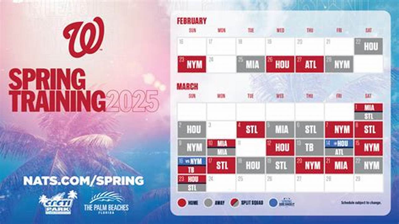 Nats Spring Training Schedule 2025