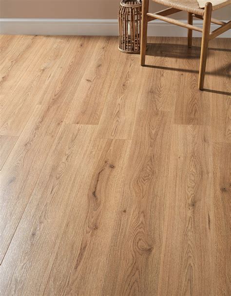 Shop Project Source 8.05in W x 3.96ft L Natural Oak Smooth Laminate Floor Wood Planks at