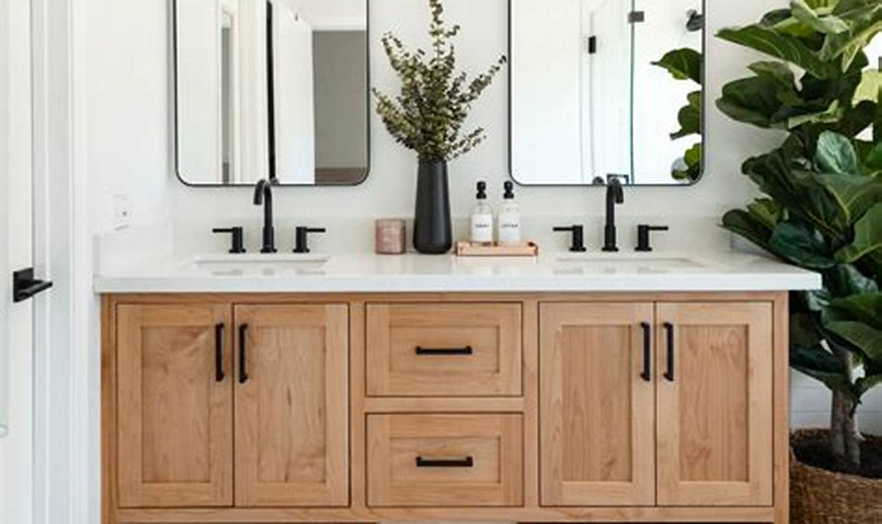 Natural Wood Bathroom Vanity