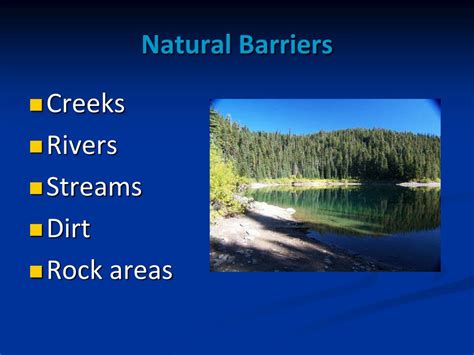 Natural Barriers Definition