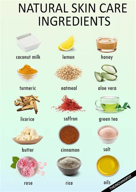 Natural Face Skin Care Ingredients