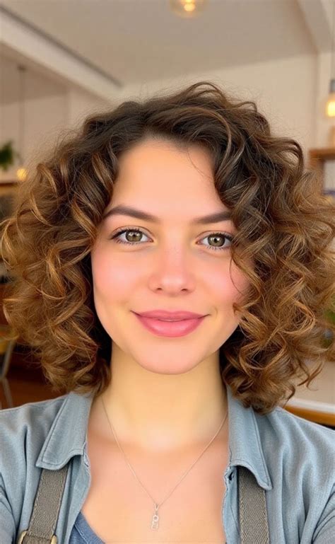 Natural Flow Shoulder-Length Curly Hair