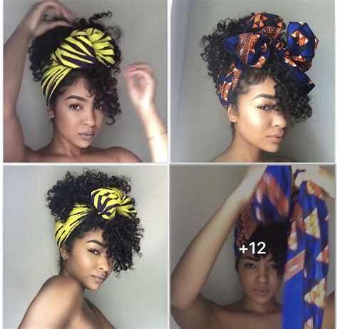 Natural Hair Style With Scarf