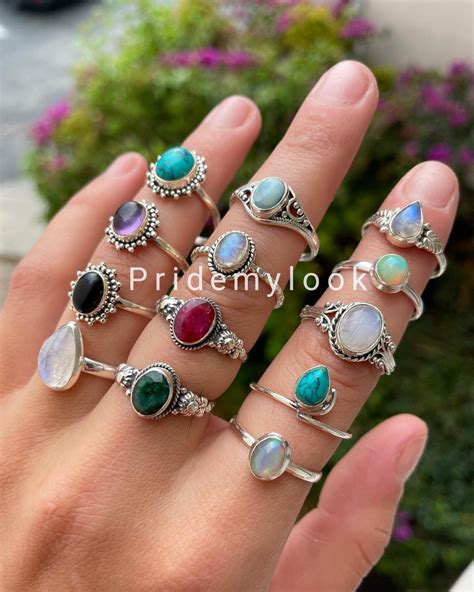 Natural Stone Rings