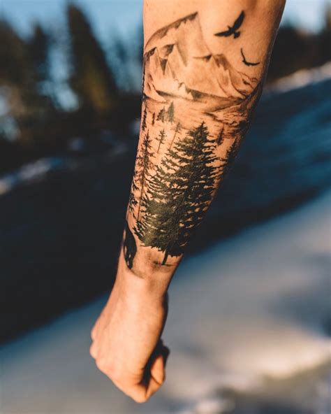 My forest tattoo sleeve naturetattoo Forest tattoo