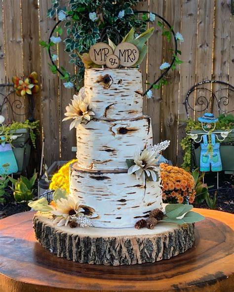 Nature Inspired Fall Wedding Cakes