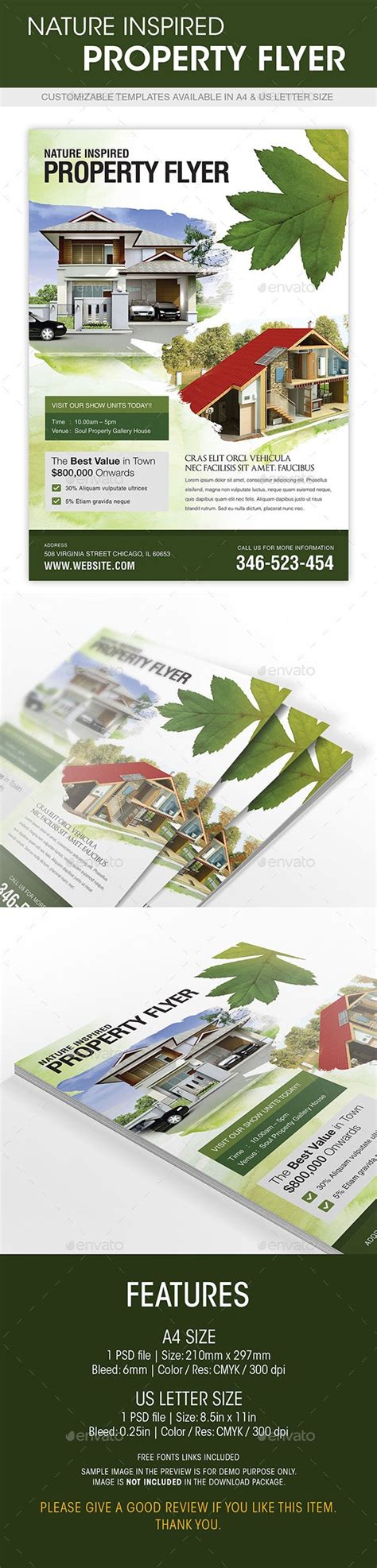 Download Nature Flyer Template With Modern Design for free Brochure