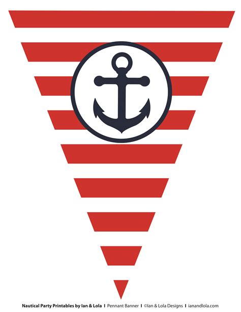 Nautical banner, printable banner, nautical, DIY party, navy blue