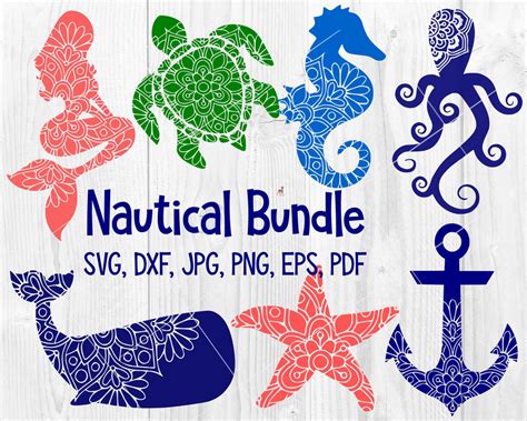 62+ Nautical Mandala SVG, Mandala Mockup Consists. Nautical Mandala SVG Anchor And Ship's Wheel Digital Cut