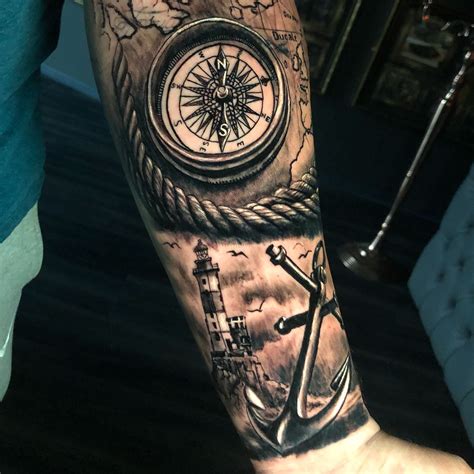 50 Good Nautical Tattoos Designs for Men and Women (2018