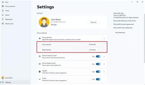 Navigating Through Focus Settings on Windows 11