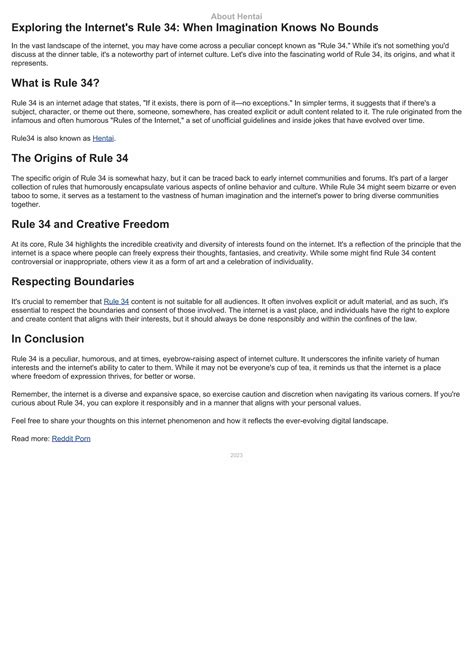 Navigating and Understanding Rule 34 Content Responsibly
