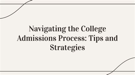 Navigating the Admissions Process