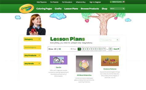 Navigating the Crayola For Educators Website