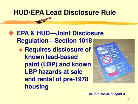 Navigating the HUD Lead Disclosure Rule