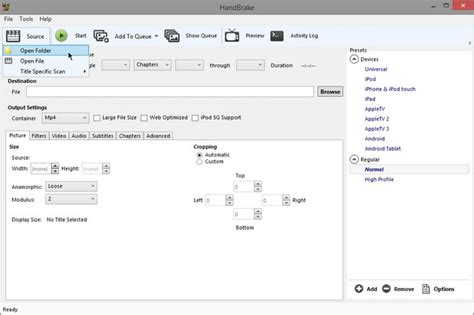 Navigating the Handbrake Interface: A Clean Walkthrough