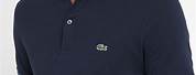 Navy Blue Polo Shirt with White Collar
