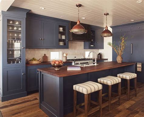 Navy Kitchen Cabinets