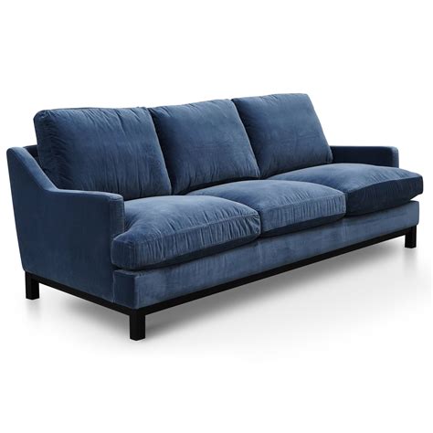 Navy Velvet Couch